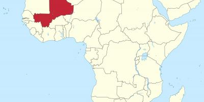 Mali Position auf der Weltkarte anzeigen