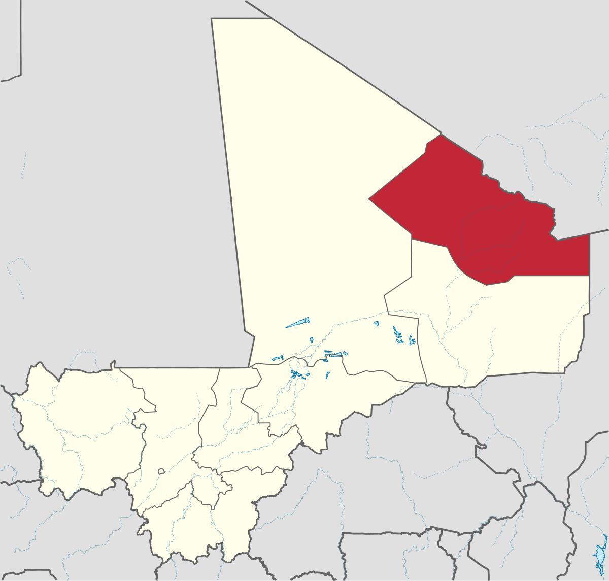 Karte von kidal, Mali