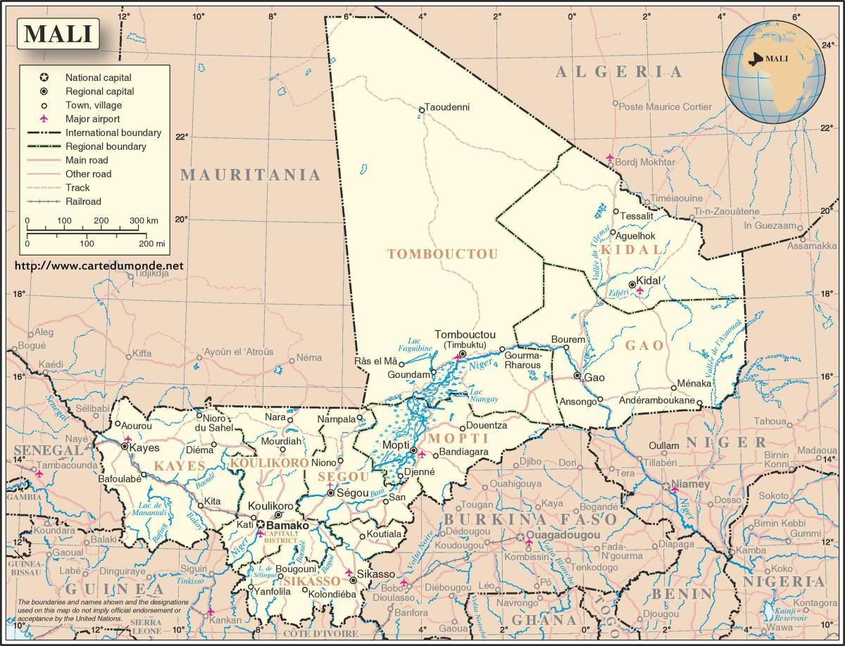 Karte von Mali
