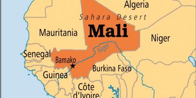 Karte von bamako, Mali