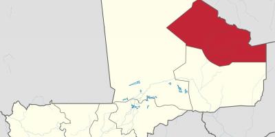 Karte von kidal, Mali