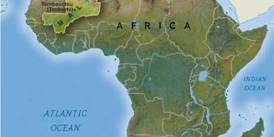 Mali west Afrika-Karte