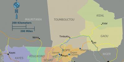 Mali Geographie Karte